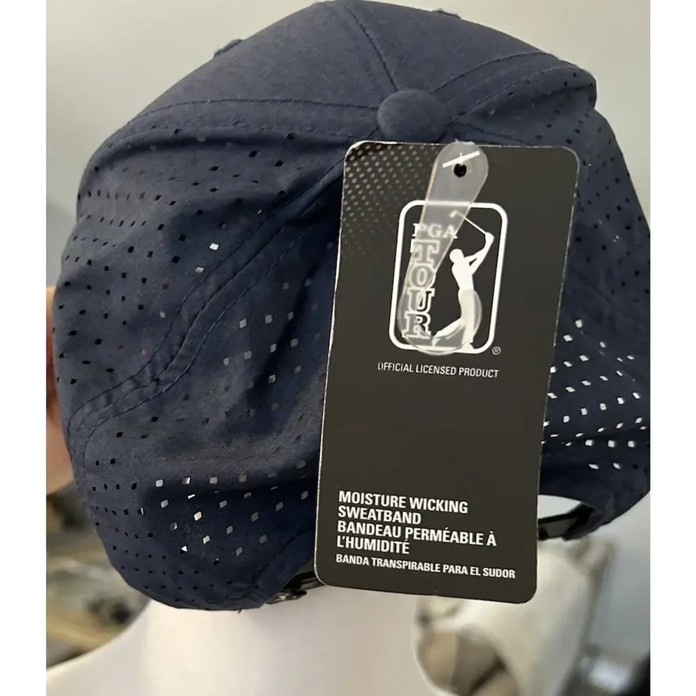 NEW PGA Pro Series Golf Hat Baseball Cap Solid Navy Blue Tour Championships NWT